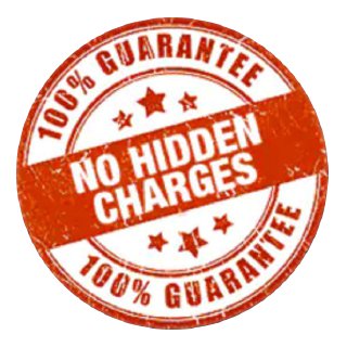 No Hidden Charges - 100% Guarantee